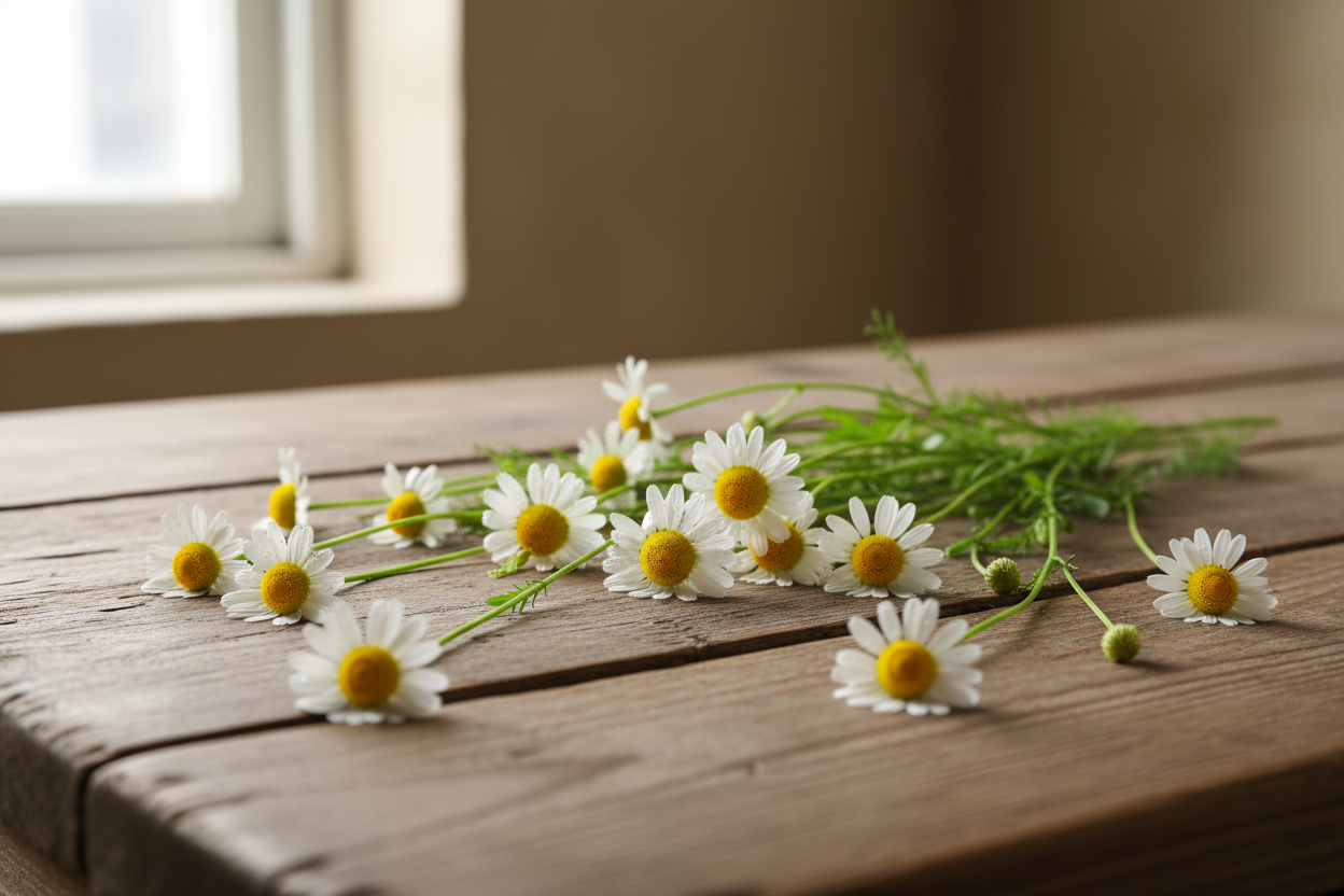 chamomile on a table