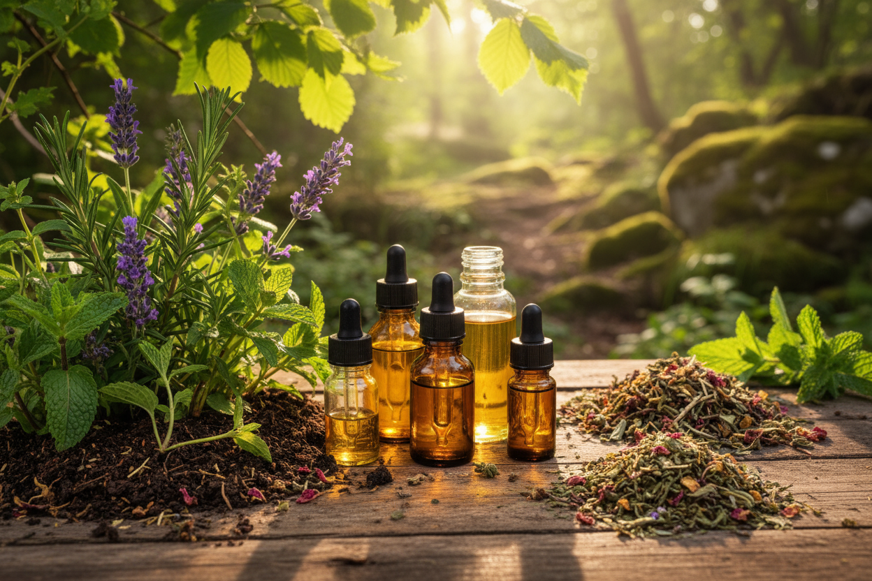 herbs with nature, tinctures and loose leaf tea