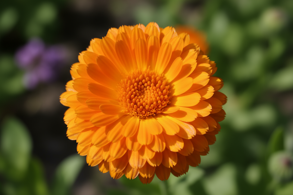 real calendula flower