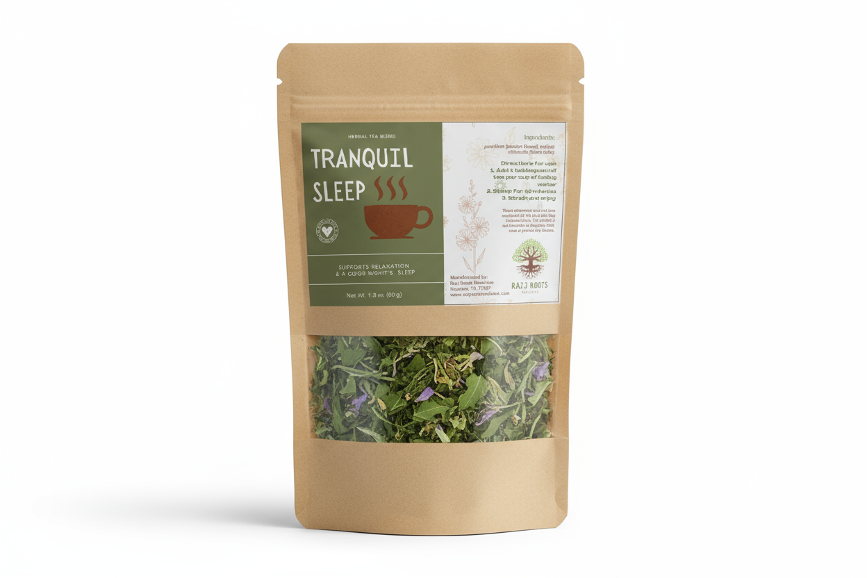 Tranquil Sleep Herbal Tea with Green Herbs